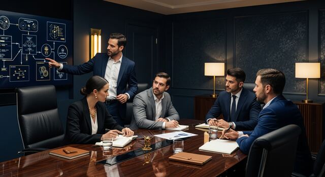 Business consultants in a strategy meeting