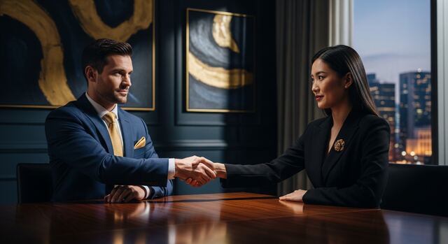 Investors closing a funding deal